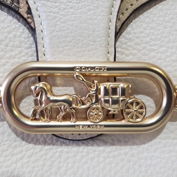 NWT! *LIMITED EDITION* COACH MIXED PATCHWORK CONVERTIBLE JADE SHOULDER BAG - Picture 9 of 14